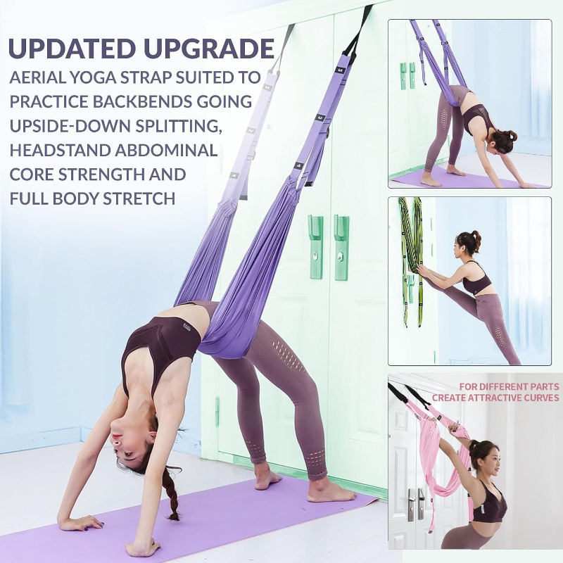 Pilates Yoga Aerial - Ayarlanabilir Hava Yogası Hamak Seti Pilates